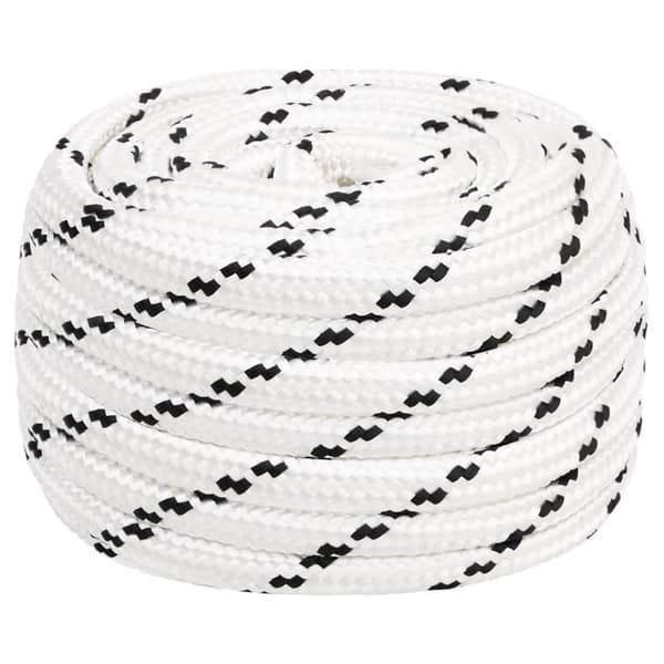 vidaXL Rep vit 20 mm 25 m polyester Vit