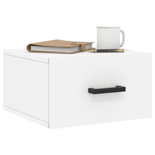 vidaXL Väggmonterat sängbord vit 35x35x20 cm Vit