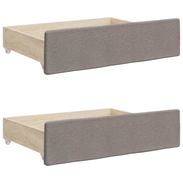 vidaXL Dagbädd utdragbar med lådor taupe 100x200 cm tyg Taupe
