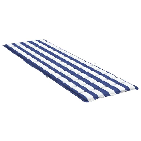 vidaXL Lounger kudde Oxford tyg (100% polyester) Blå och vit rand Blå