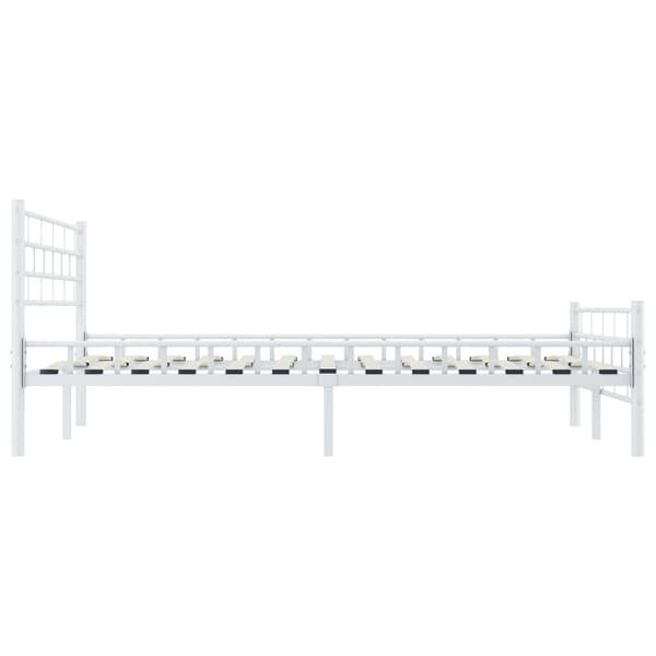 vidaXL Sängram vit metall 120x200 cm Vit