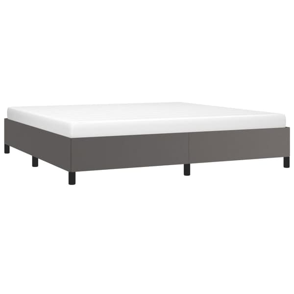 vidaXL Sängram grå 200x200 cm konstläder Grå