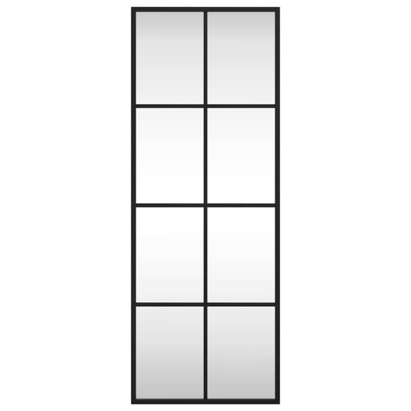 vidaXL Väggspegel svart 30x80 cm rektangulär järn art
