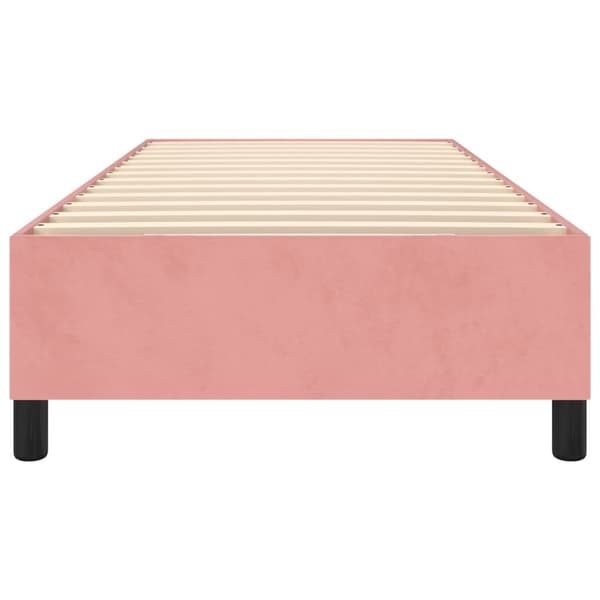 vidaXL Sängram rosa 90x190 cm sammet Rosa