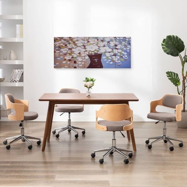 vidaXL Canvastavla blommor i vas flerfärgad 150x60 cm multifärg