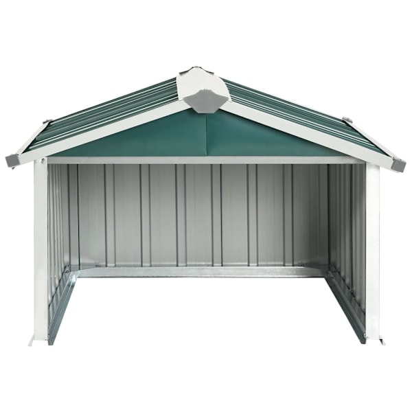 vidaXL Skjul för robotgräsklippare 92x97x63 cm galvaniserat stål grön Grön