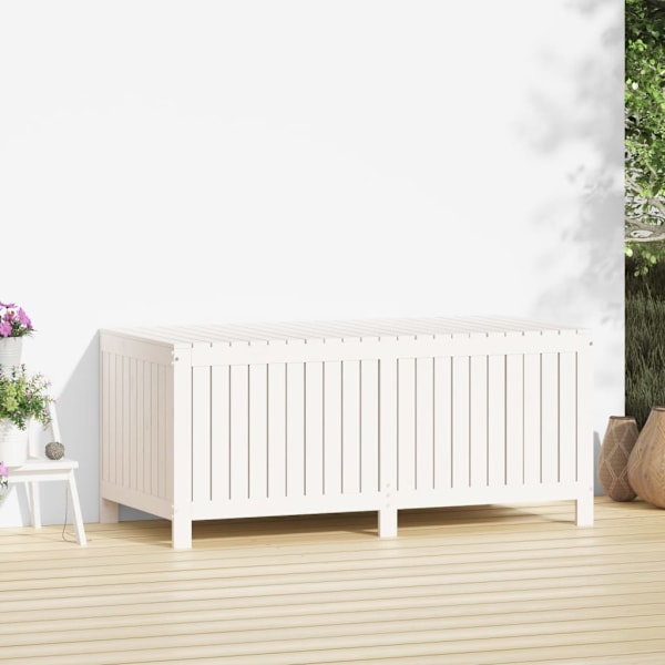 vidaXL Dynbox vit 147x68x64 cm massiv furu Vit