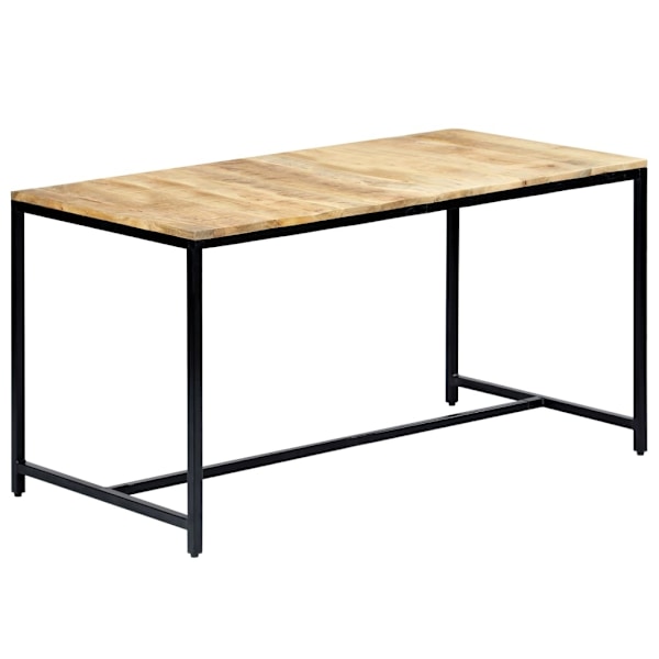 vidaXL Matbord 140x70x75 cm massivt grovt mangoträ Brun