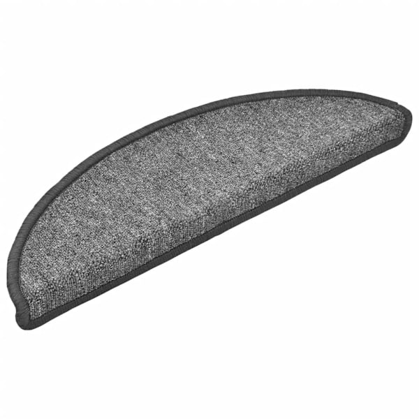 vidaXL Trappstegsmattor 10 st 56x17x3 cm mörkgrå Grå