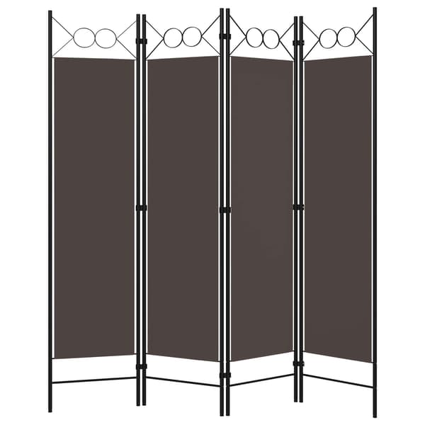 vidaXL Rumsavdelare 4 paneler brun 160x180 cm Brun