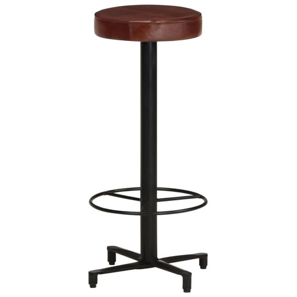 vidaXL Barstolar 2 st 76 cm äkta läder Brun