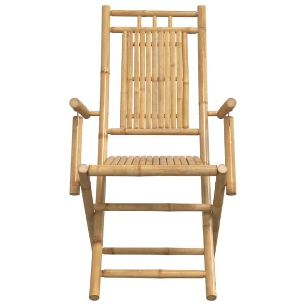 vidaXL Hopfällbara trädgårdsstolar 6 st 53x66x99 cm bambu Brun