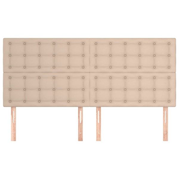 vidaXL Huvudgavlar 4 st cappuccino 80x5x78/88 cm konstläder Brun