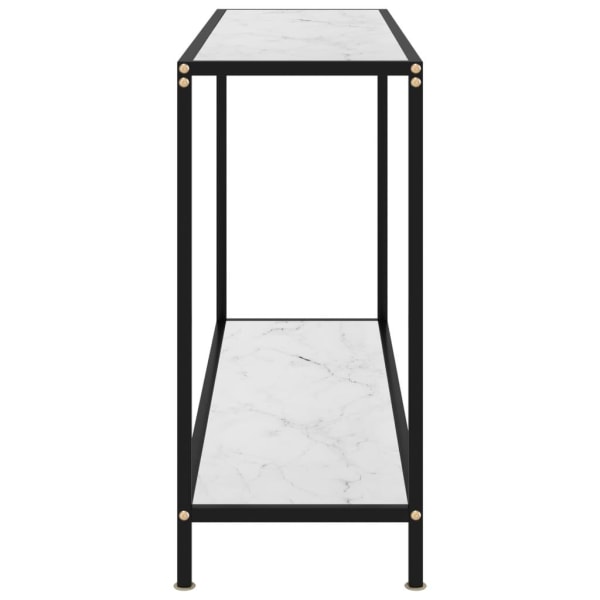 vidaXL Konsolbord vit 120x35x75 cm härdat glas Vit