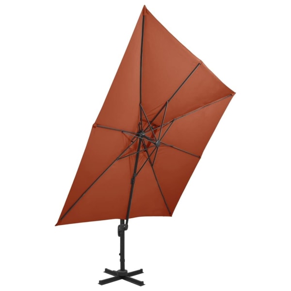 vidaXL Frihängande parasoll med ventilation 300x300 cm terrakott Orange  aac5 | Orange | 19860 | Fyndiq