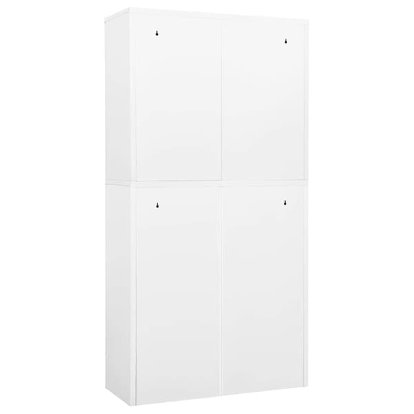 vidaXL Dokumentskåp vit 90x40x180 cm stål Vit