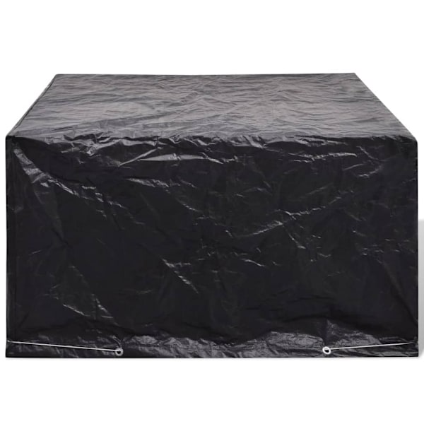 vidaXL Överdrag för trädgårdsmöbler 2 st 8 öljetter 172x113cm Svart