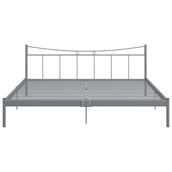 vidaXL Sängram grå metall 200x200 cm grå