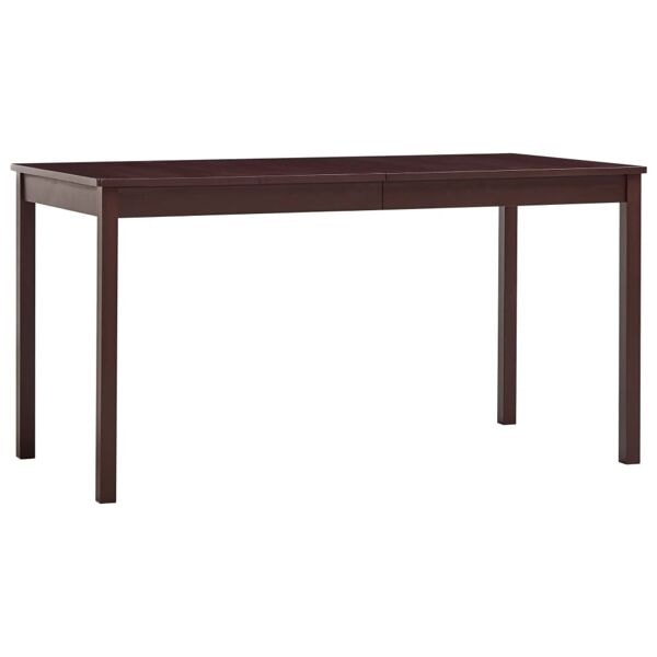 vidaXL Matbord mörkbrun 140x70x73 cm furu Brun