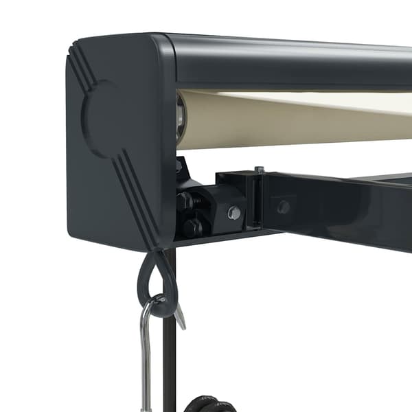 vidaXL Markis infällbar gräddvit 3,5x2,5 m tyg&aluminium Kräm