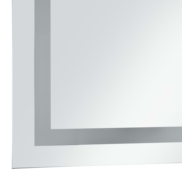 vidaXL Badrumsspegel LED med touch-sensor 60x80 cm Silver