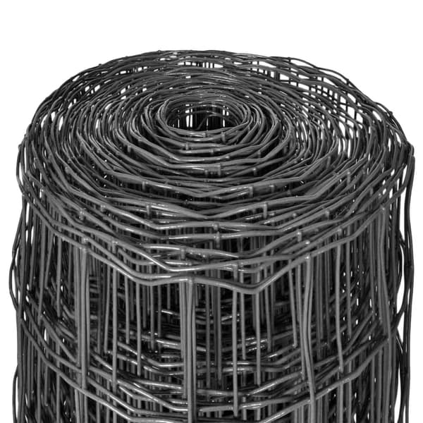 vidaXL Eurofence 10x1,2 m 77x64 mm stål grå grå