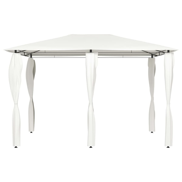 vidaXL Paviljong med stolpar 3x4x2,6 m gräddvit 160 g/m² Creme