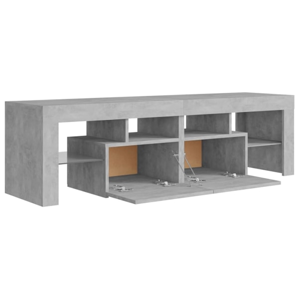 vidaXL Tv-bänk med LED-belysning betonggrå 140x36,5x40 cm grå
