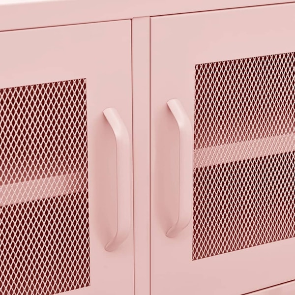 vidaXL Tv-bänk pink 105x35x50 cm stål Rosa