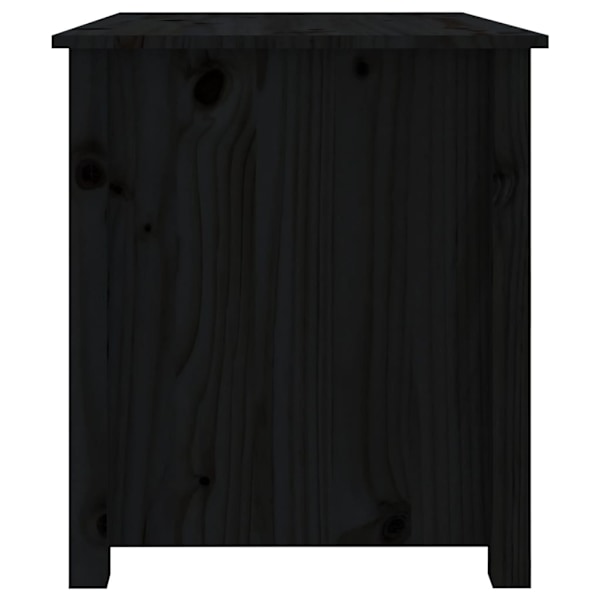 vidaXL Soffbord svart 71x49x55 cm massiv furu Svart