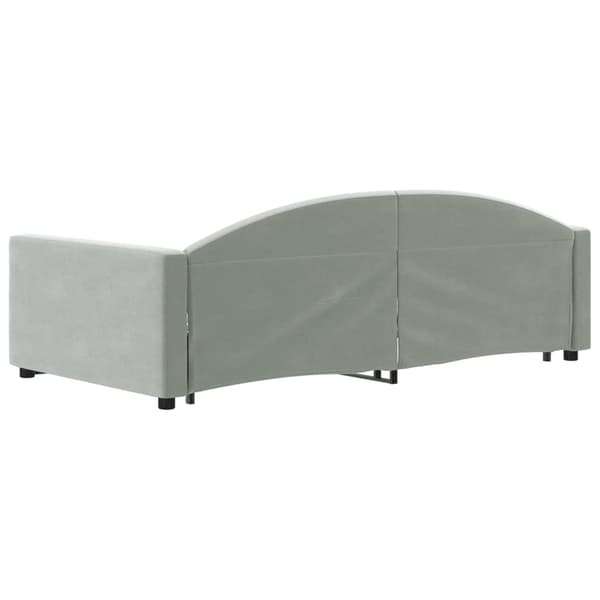 vidaXL Dagbädd utdragbar ljusgrå 100x200 cm sammet Grå