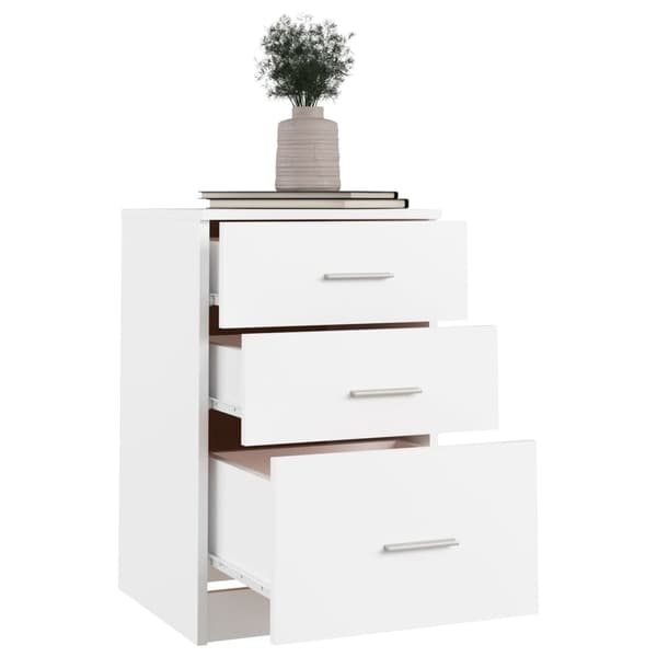 vidaXL Sängbord vit 40x40x63 cm konstruerat trä Vit