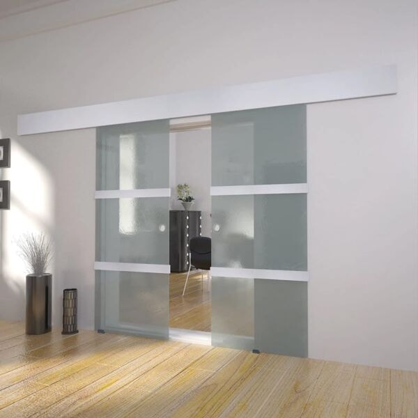 vidaXL Skjutdörrar i Glas Transparent