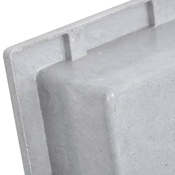 vidaXL Infälld duschhylla niche matt grå 41x51x10 cm Grå