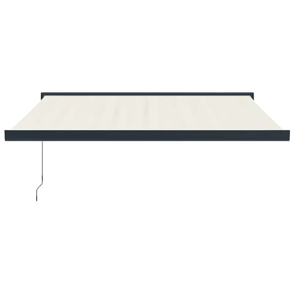 vidaXL Markis infällbar gräddvit 3,5x2,5 m tyg&aluminium Kräm