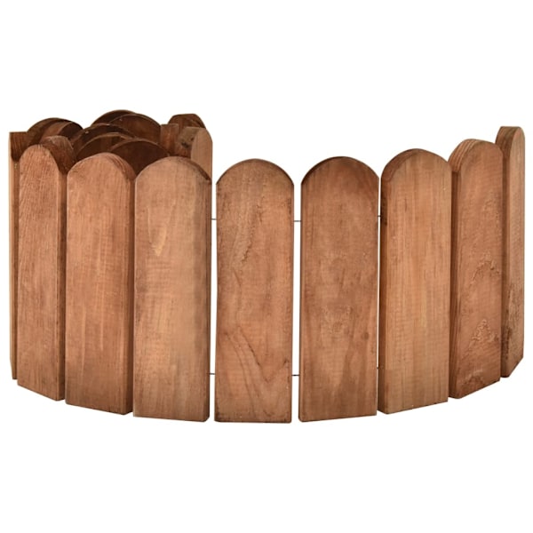 vidaXL Rabattkant 3 st 120 cm impregnerad furu Brun