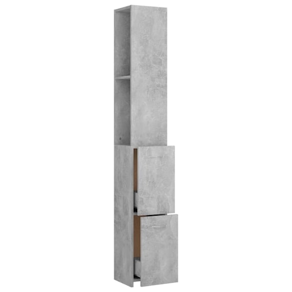 vidaXL Badrumsskåp betonggrå 25x26,5x170 cm konstruerat trä grå