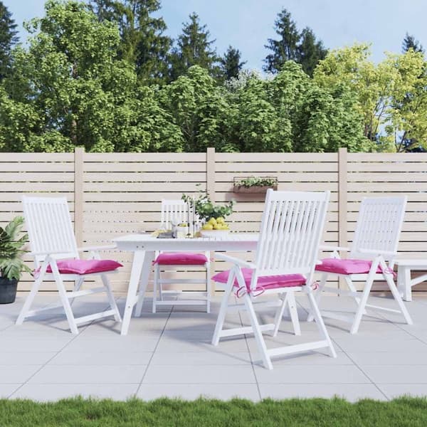 vidaXL Stolsdynor 4 st rosa 40x40x7 cm tyg Rosa
