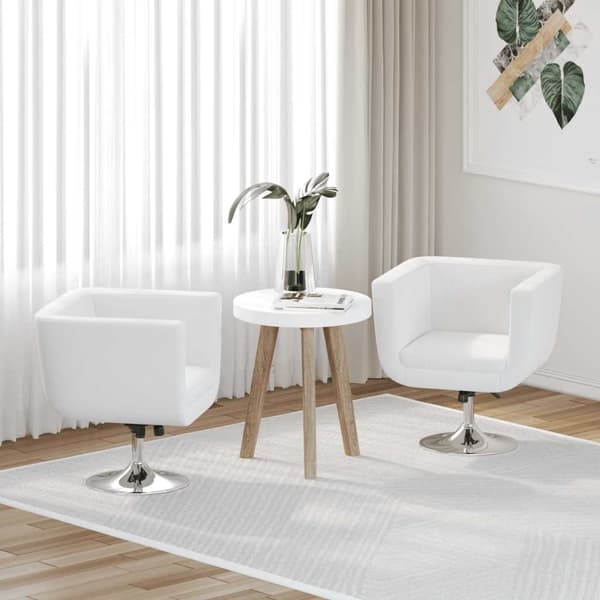 vidaXL Loungefåtölj Rom vit 2-pack Vit