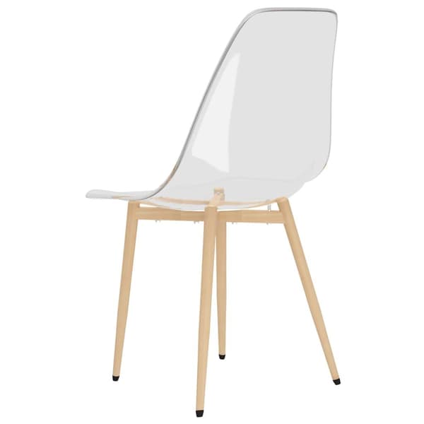 vidaXL Matstolar 2 st genomskinlig PET Transparent