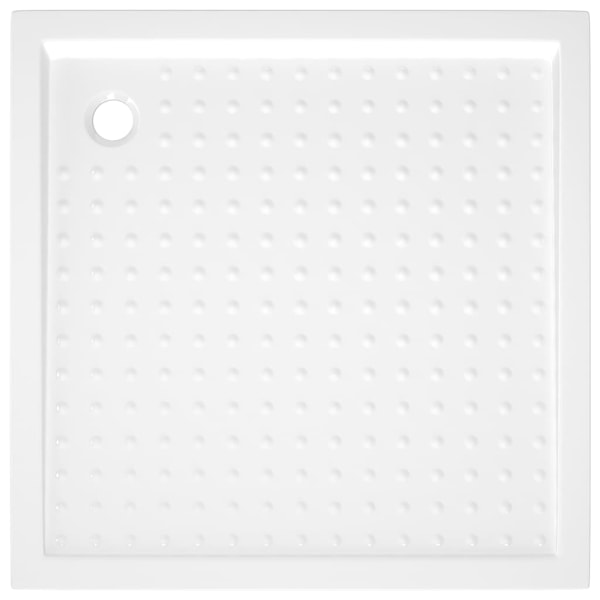 vidaXL Duschkar med prickar vit 80x80x4 cm ABS Vit