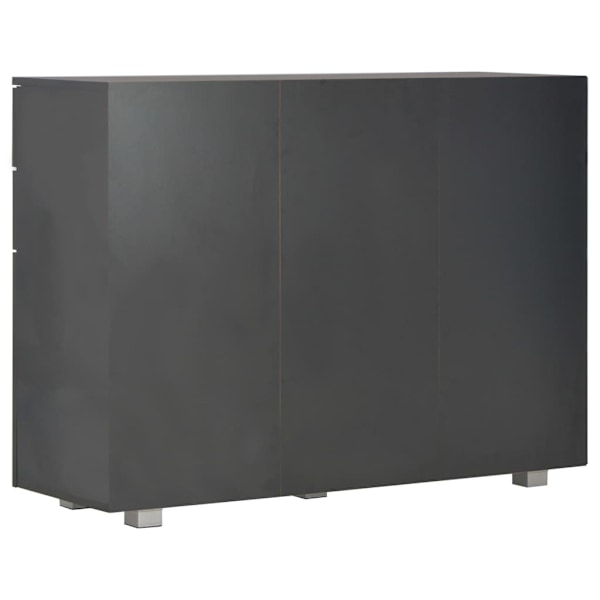 vidaXL Skänk svart högglans 107x35x80,5 cm Svart