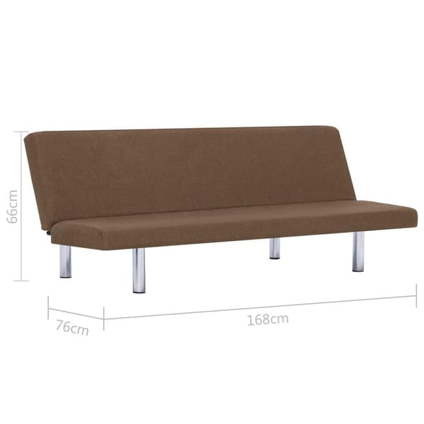 vidaXL Bäddsoffa brun polyester Brun