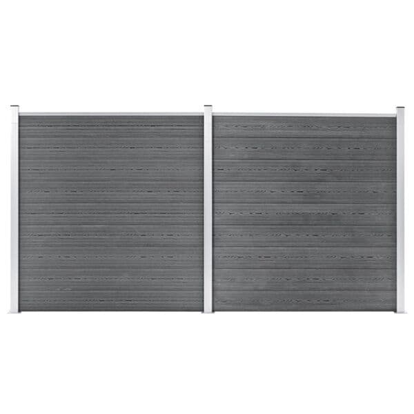 vidaXL Staketpanel WPC 353x186 cm grå grå