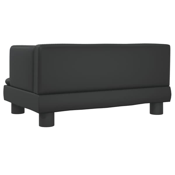 vidaXL Barnsoffa svart 60x40x30 cm konstläder art