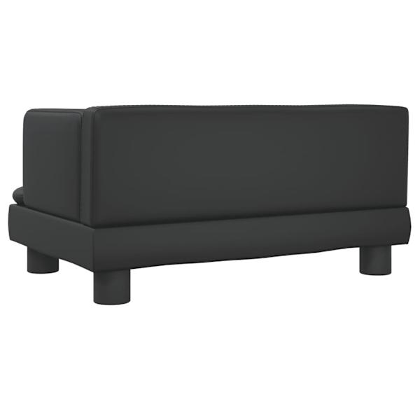 vidaXL Barnsoffa svart 60x40x30 cm konstläder Svart
