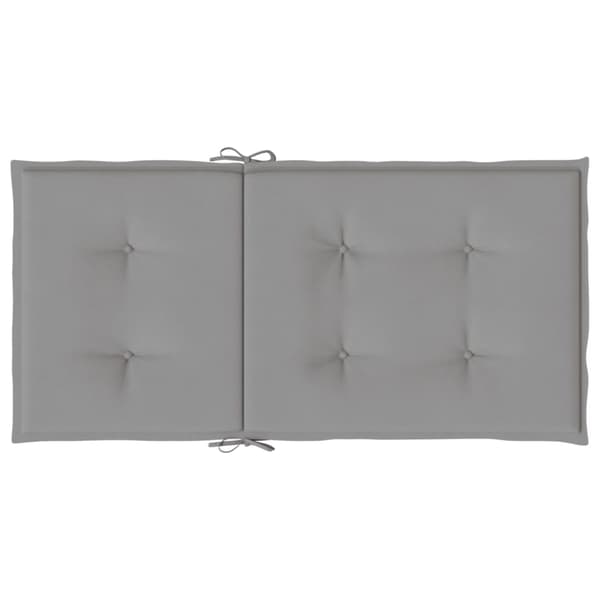vidaXL Trädgårdsstolsdynor 2 st Grå 100 x 50 x 3 cm grå