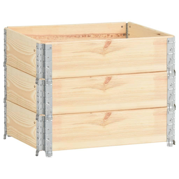 vidaXL Upphöjd odlingsbädd 3 st 60x80 cm massiv furu Brun