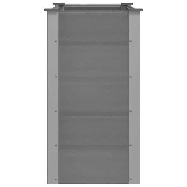 vidaXL Odlingslåda upphöjd WPC 100x50x91 cm grå grå