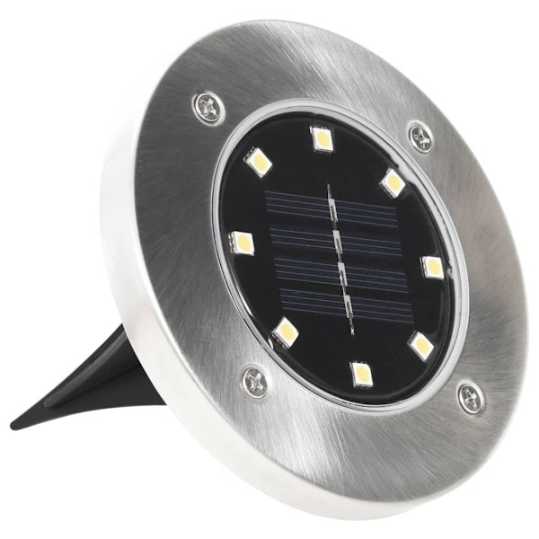 vidaXL Marklampor soldrivna 8 st LED RGB-färg Silver